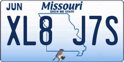 MO license plate XL8J7S