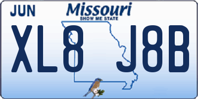 MO license plate XL8J8B