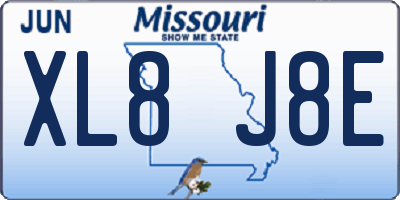 MO license plate XL8J8E