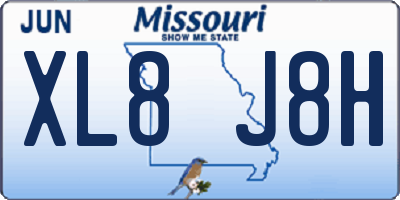 MO license plate XL8J8H