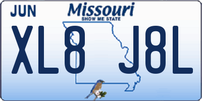 MO license plate XL8J8L