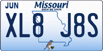 MO license plate XL8J8S