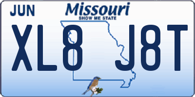 MO license plate XL8J8T
