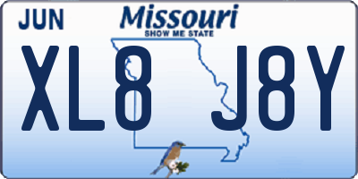 MO license plate XL8J8Y