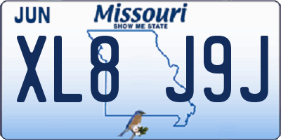 MO license plate XL8J9J