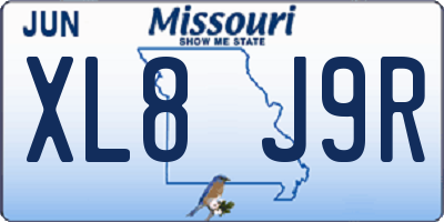 MO license plate XL8J9R