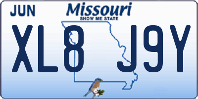 MO license plate XL8J9Y