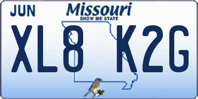 MO license plate XL8K2G