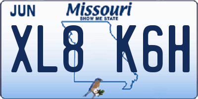 MO license plate XL8K6H