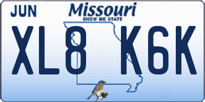 MO license plate XL8K6K