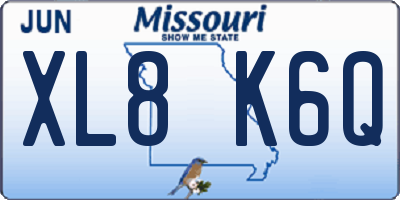 MO license plate XL8K6Q