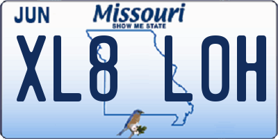 MO license plate XL8L0H
