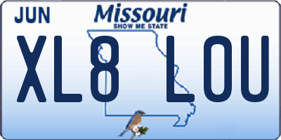 MO license plate XL8L0U