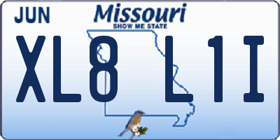 MO license plate XL8L1I