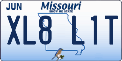 MO license plate XL8L1T