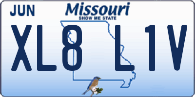 MO license plate XL8L1V
