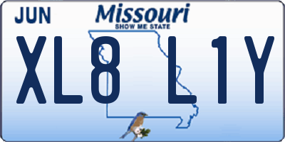 MO license plate XL8L1Y