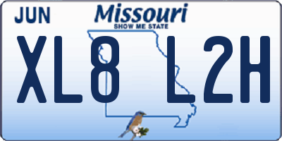 MO license plate XL8L2H