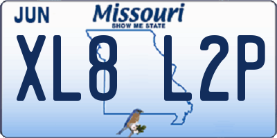 MO license plate XL8L2P