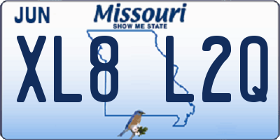 MO license plate XL8L2Q