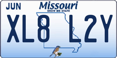 MO license plate XL8L2Y