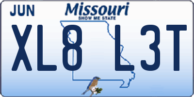 MO license plate XL8L3T