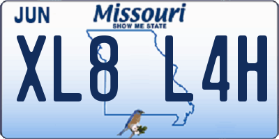 MO license plate XL8L4H