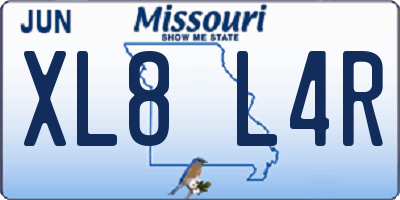 MO license plate XL8L4R
