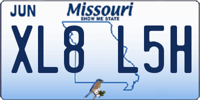 MO license plate XL8L5H