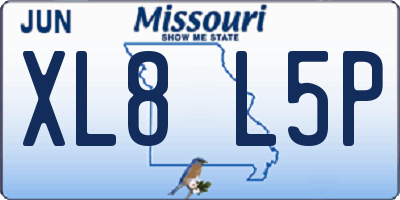 MO license plate XL8L5P