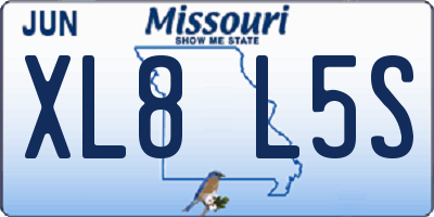MO license plate XL8L5S