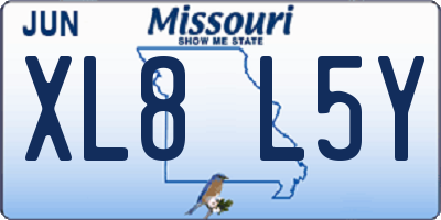 MO license plate XL8L5Y