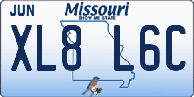MO license plate XL8L6C