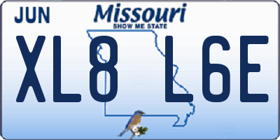 MO license plate XL8L6E