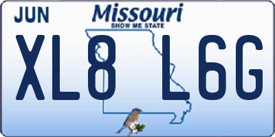 MO license plate XL8L6G