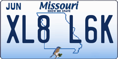 MO license plate XL8L6K