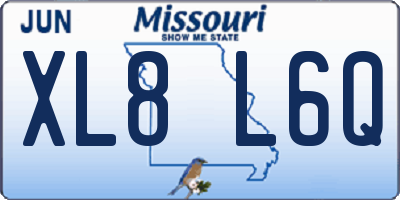 MO license plate XL8L6Q