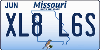 MO license plate XL8L6S