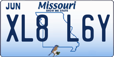 MO license plate XL8L6Y