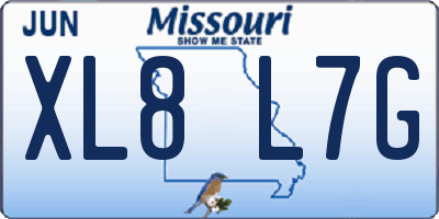 MO license plate XL8L7G