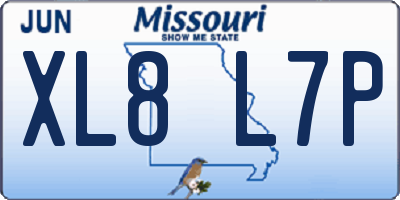 MO license plate XL8L7P