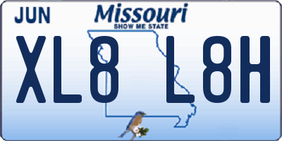 MO license plate XL8L8H