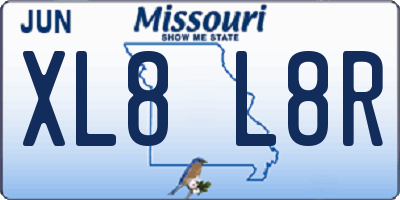 MO license plate XL8L8R
