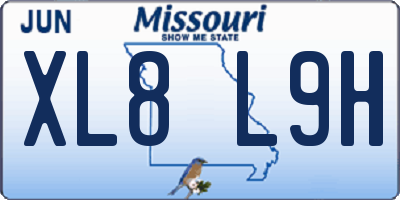 MO license plate XL8L9H