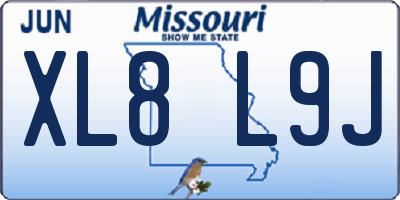 MO license plate XL8L9J