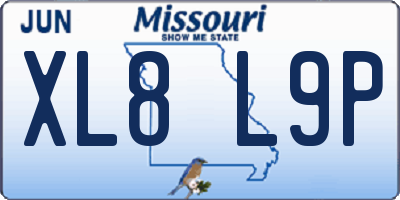 MO license plate XL8L9P