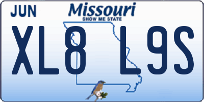 MO license plate XL8L9S