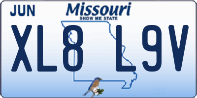 MO license plate XL8L9V