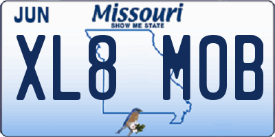 MO license plate XL8M0B