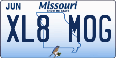 MO license plate XL8M0G